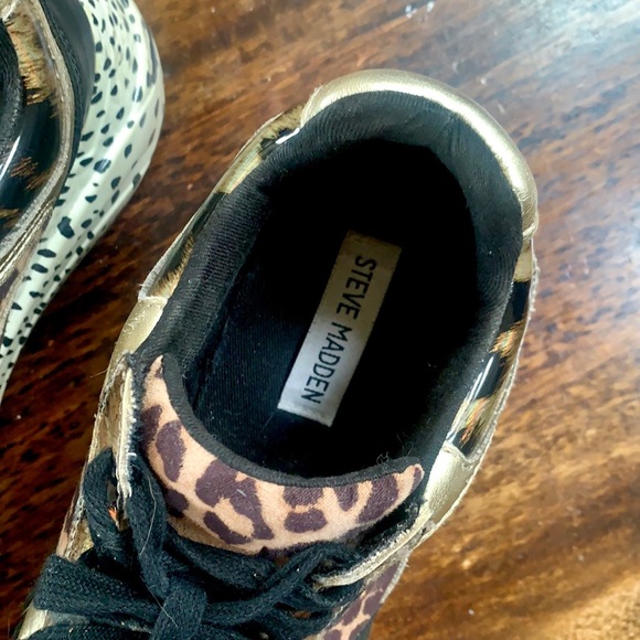 STEVE MADDEN Womens Cliff Animal Sneaker, size 7 - Picture 5 of 7